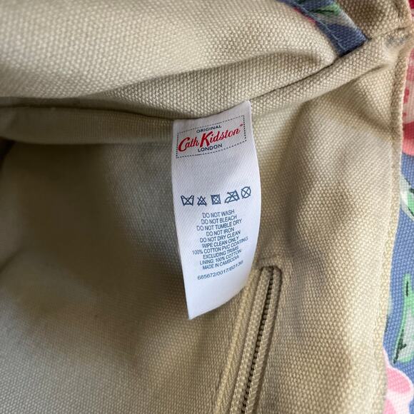 Cath Kidston Floral Messenger Bag Blue Pink Blossom Print Great Condition - Picture 8 of 10